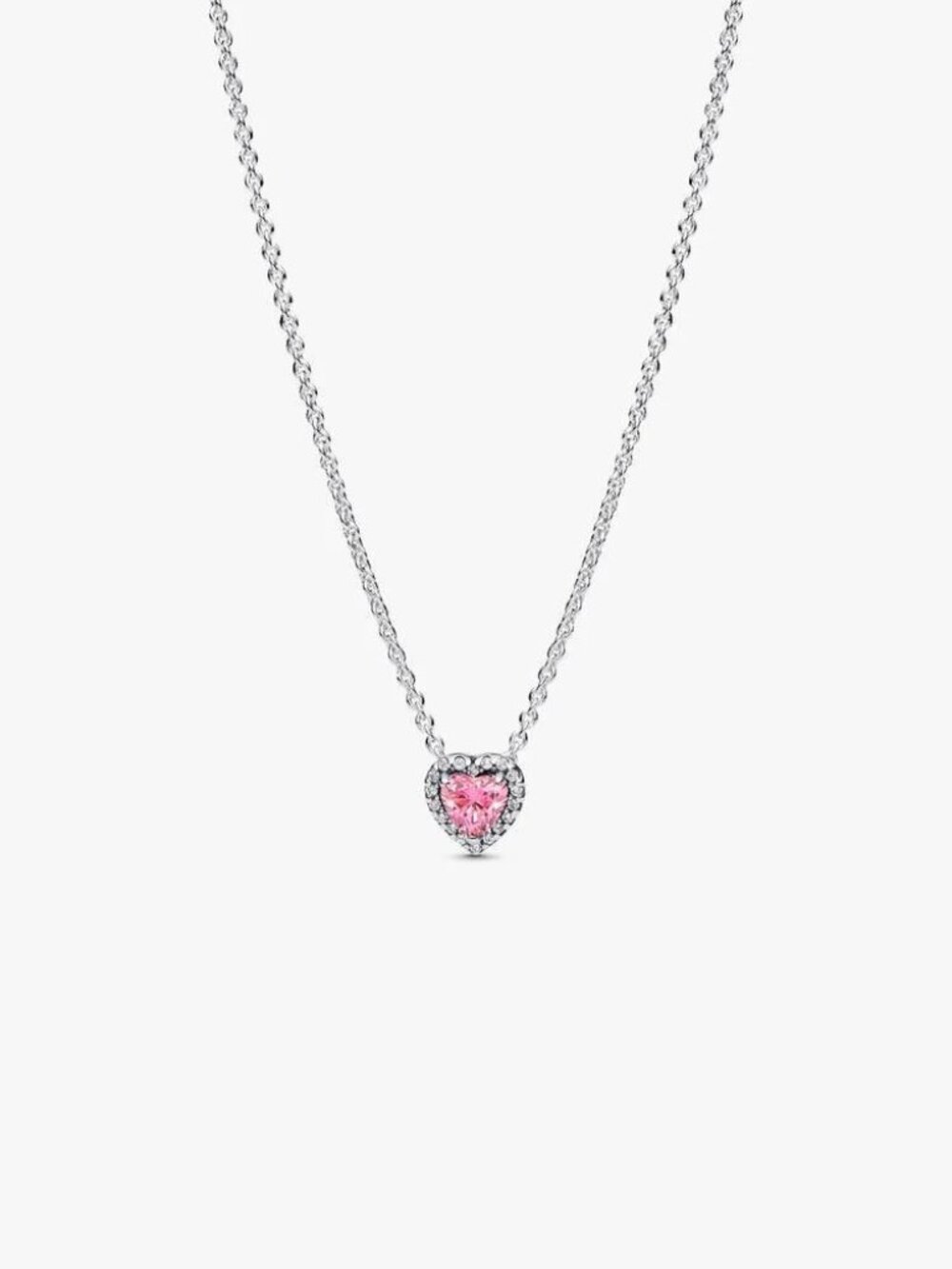 Pandora Pink Elevated Heart Necklace